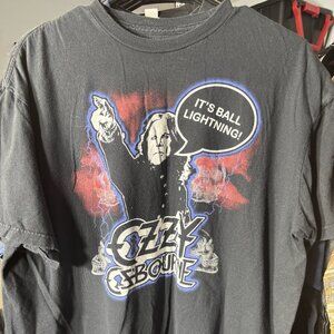 Ozzy Licensed "It's Ball Lightning" Black Adult T-Shirt SZ XL - DEADSTOCK RARE!